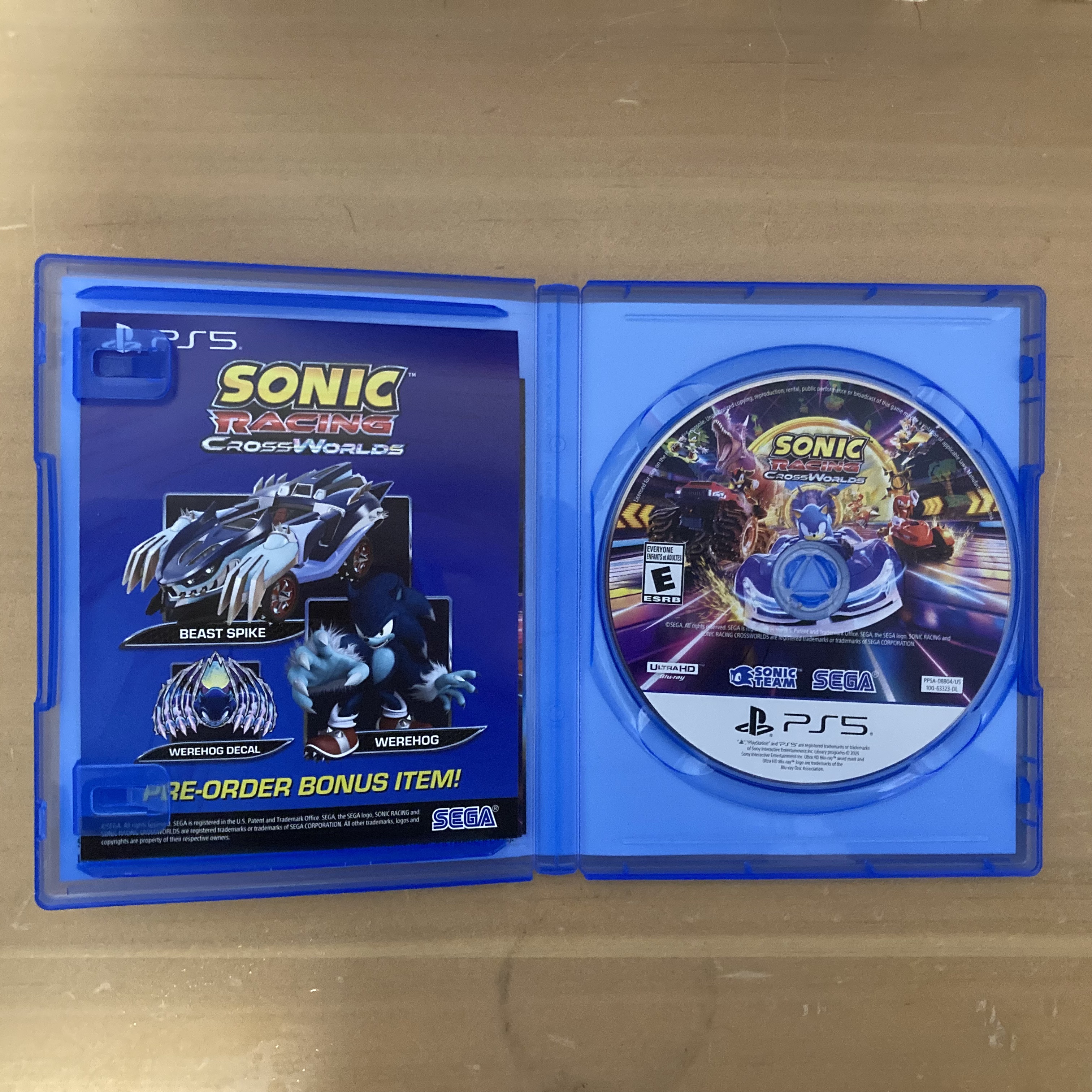 Sonic Racing Crossworlds disc PS5