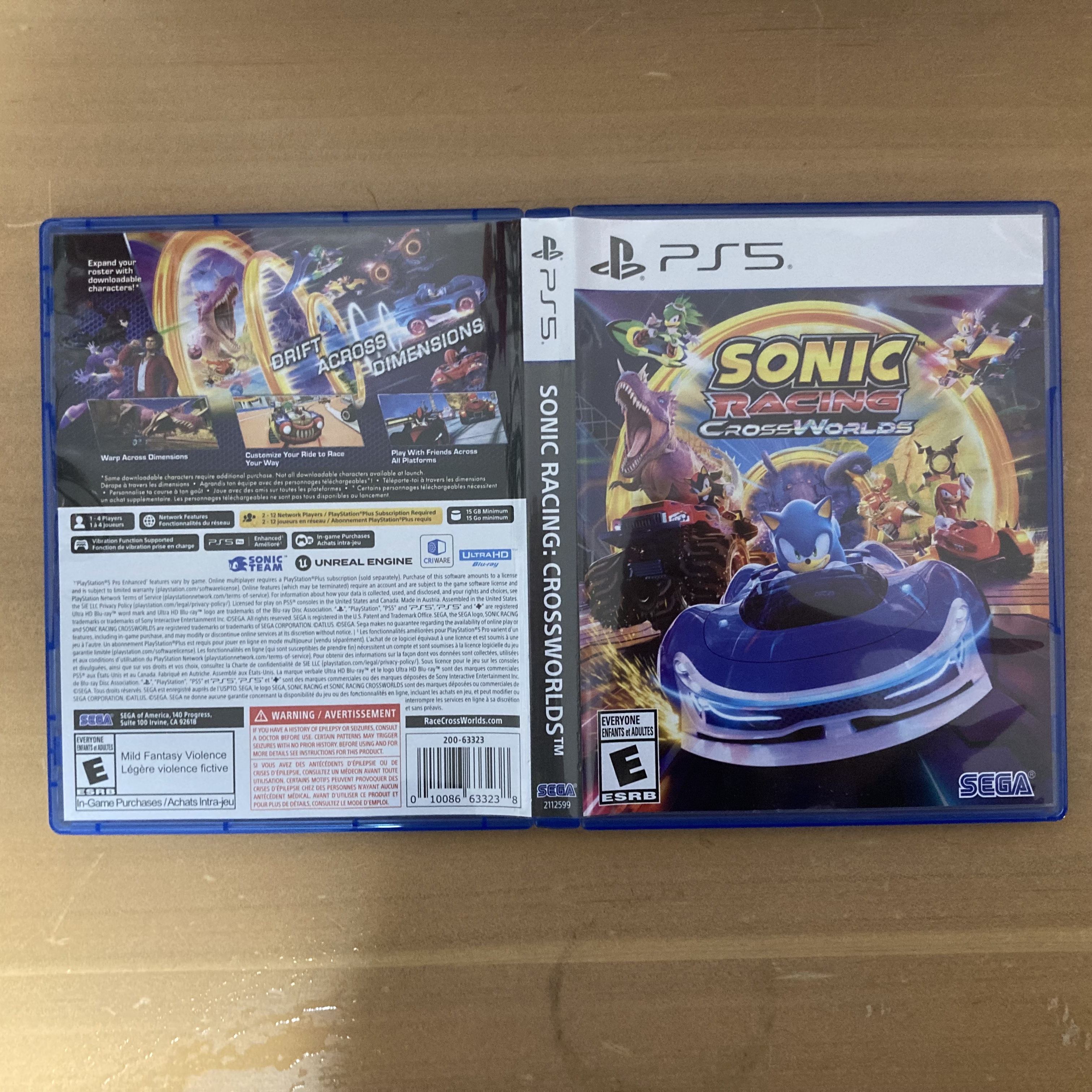 Sonic Racing Crossworlds case PS5